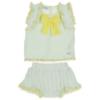 Picture of Rahigo Girls Summer Knit Cable Skirted Jam Pants Set X 2 - Mint Green Lemon