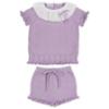 Picture of Rahigo Girls Summer Knit Ruffle Jumper & Shorts Set X 2 - Lilac