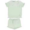 Picture of Rahigo Girls Summer Knit Ruffle Jumper & Shorts Set X 2 - Mint Green