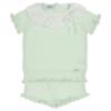Picture of Rahigo Girls Summer Knit Ruffle Jumper & Shorts Set X 2 - Mint Green