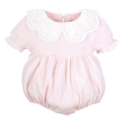 Picture of Jamiks Kids Baby Girls Thora Organic Cotton Romper - Baby Pink