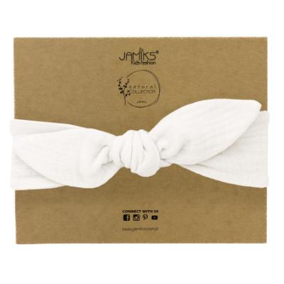 Picture of Jamiks Kids Baby Girls Thora Soft Tied Headband - Ivory 