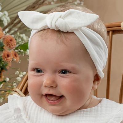 Picture of Jamiks Kids Baby Girls Thora Soft Tied Headband - Ivory 