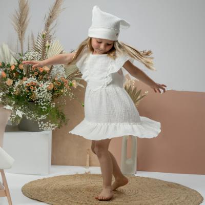 Picture of Jamiks Kids Girls Masimi II Organic Cotton Sundress - Ivory 