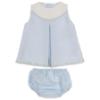 Picture of Lor Miral Baby Girls Traditional Sleeveless Dress & Panties Set - Pale Blue 