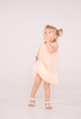 Picture of Ebita Baby Girls Summer Tulle Ruffle Dress & Headband Set X 2 - Peach