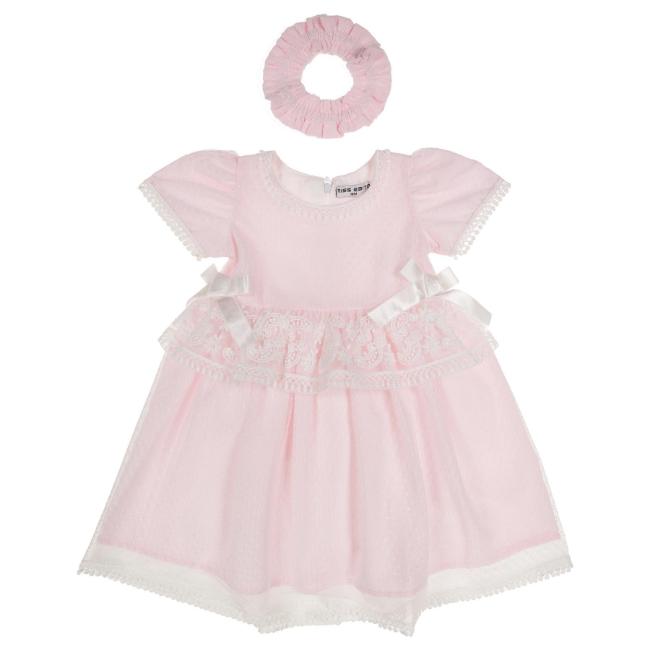 Picture of Ebita Baby Girls Summer Polka Tulle Dress & Headband Set X 2 - Pink 