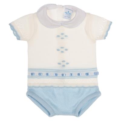 Picture of Sardon Baby Collection Boys Knitted Jampant Set X 2 - Baby Blue