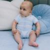 Picture of Emile Et Rose Boys Fabian Striped Knitted Romper - Blue