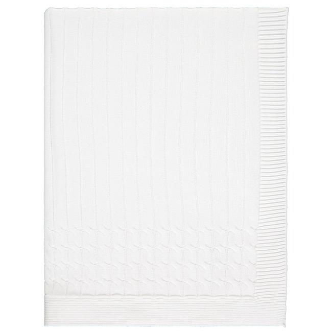 Picture of Emile Et Rose Glacier Cable Knit Blanket - White