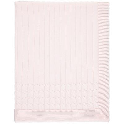 Picture of Emile Et Rose Girls Gillian Cable Knit Blanket - Pink