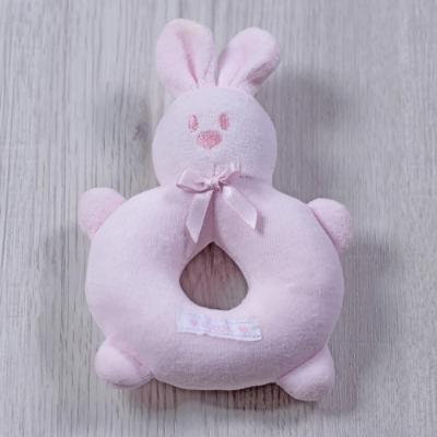Picture of Emile Et Rose Girls Velour Bunny Ring Rattle - Pink
