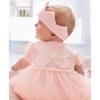 Picture of Mayoral Newborn Girls Butterfly Tulle Romper & Crown Set - Pink