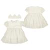 Picture of Mayoral Newborn Girls Butterfly Tulle Romper & Crown Set - Ivory