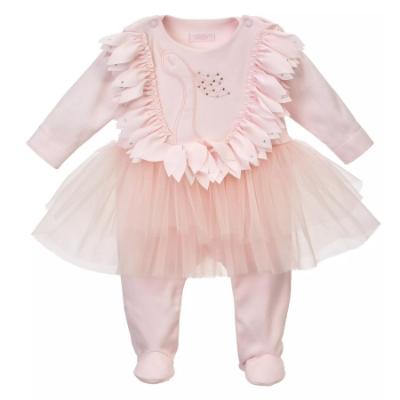 Picture of Sofija Gloria Diamante Peacock Tulle Skirt Babygrow - Pink