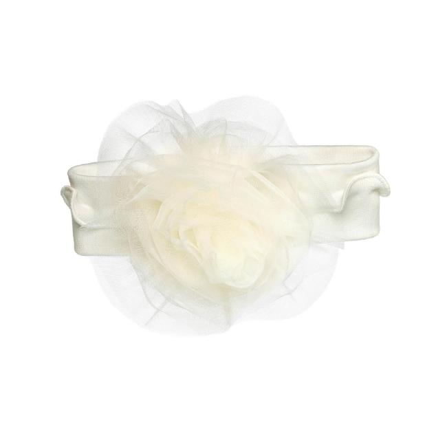 Picture of Sofija Kate Soft Headband With 3D Tulle Flower - Ivory