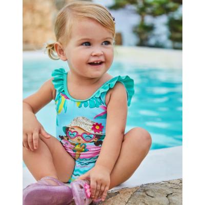 Picture of Mayoral Toddler Girls Chevron Swimsuit - Turquoise