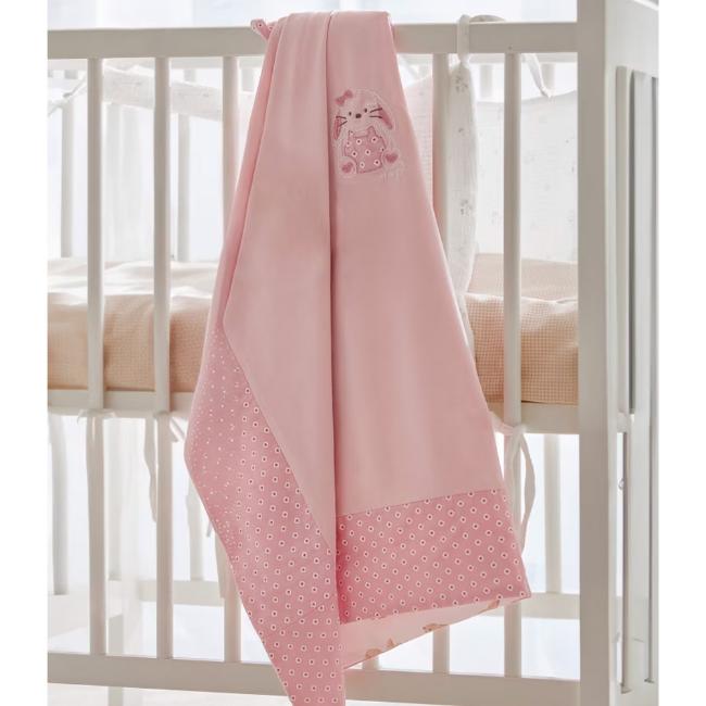 Picture of Mayoral Newborn Girls Embroidered Bunny Blanket - Pink