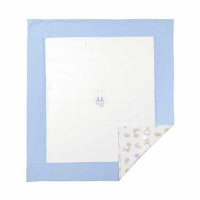 Picture of Mayoral Newborn Boys Embroidered Bunny Blanket - Blue