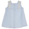 Picture of Lor Miral Baby Girls Traditional Jacquard Dress & Panties Set - Pale Blue 