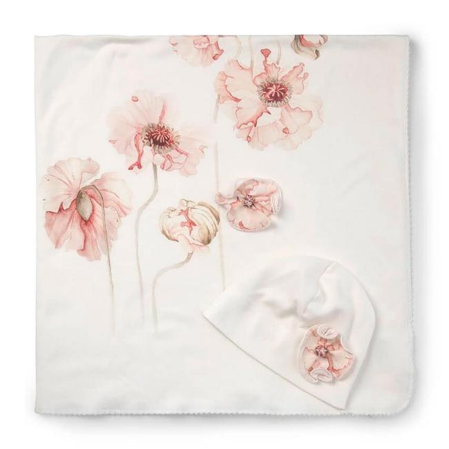 Picture of Sofija Vivian Soft Jersey Swaddle & Hat Set X 2 - Ivory Pink