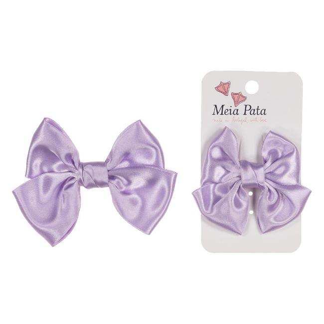 Picture of Meia Pata Double Bow Satin Hairclip - Lilac