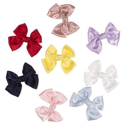 Picture of Meia Pata Double Bow Satin Hairclip - Baby Blue