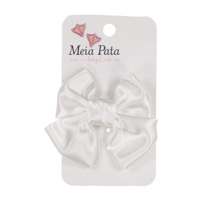 Picture of Meia Pata Double Bow Satin Hairclip - White