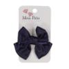 Picture of Meia Pata Double Bow Satin Hairclip - Navy Blue