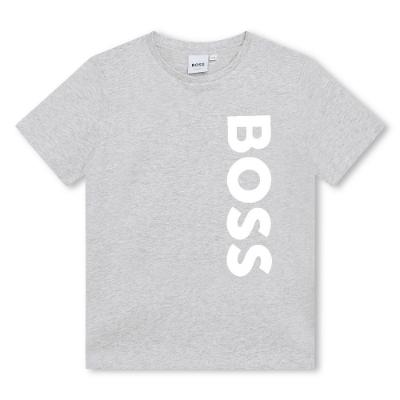 Picture of BOSS Boys Logo Lounge Shorts Set - Grey