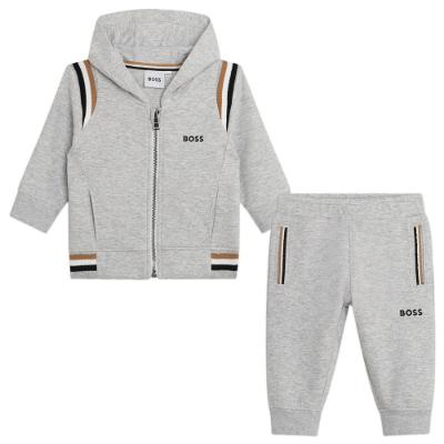 Picture of BOSS Toddler Boys Tri Stripe Tracksuit Set - Grey