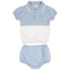 Picture of Rigola Baby Boys Organic Cotton Polo Top & Pants Set x 2 - Ocean Blue 