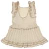 Picture of Rahigo Girls Summer Knit Cable Drop Waist Dress - Cream Camel