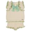 Picture of Rahigo Girls Summer Knit Cable Top & Shorts Set X 2 - Cream Green