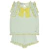 Picture of Rahigo Girls Summer Knit Cable Top & Shorts Set X 2 - Mint Green Lemon