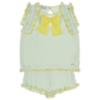 Picture of Rahigo Girls Summer Knit Cable Top & Shorts Set X 2 - Mint Green Lemon