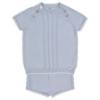 Picture of Rahigo Boys Summer Knit Cable Jumper & Shorts Set X 2 -  Baby Blue White