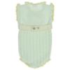 Picture of Rahigo Girls Summer Knit Cable Ruffle Romper - Mint Green Lemon