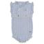 Picture of Rahigo Girls Summer Knit Cable Ruffle Romper - Baby Blue White