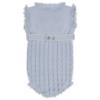 Picture of Rahigo Girls Summer Knit Cable Ruffle Romper - Baby Blue White