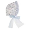 Picture of Rahigo Girls Summer Print Plumetti Ruffle Bonnet - White Baby Blue Pink 