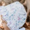 Picture of Rahigo Girls Summer Print Plumetti Ruffle Bonnet - White Baby Blue Pink 