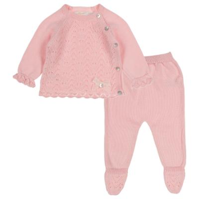 Picture of Rigola Baby Girls Organic Cotton Knit Set X 2 - Marshmallow Pink 