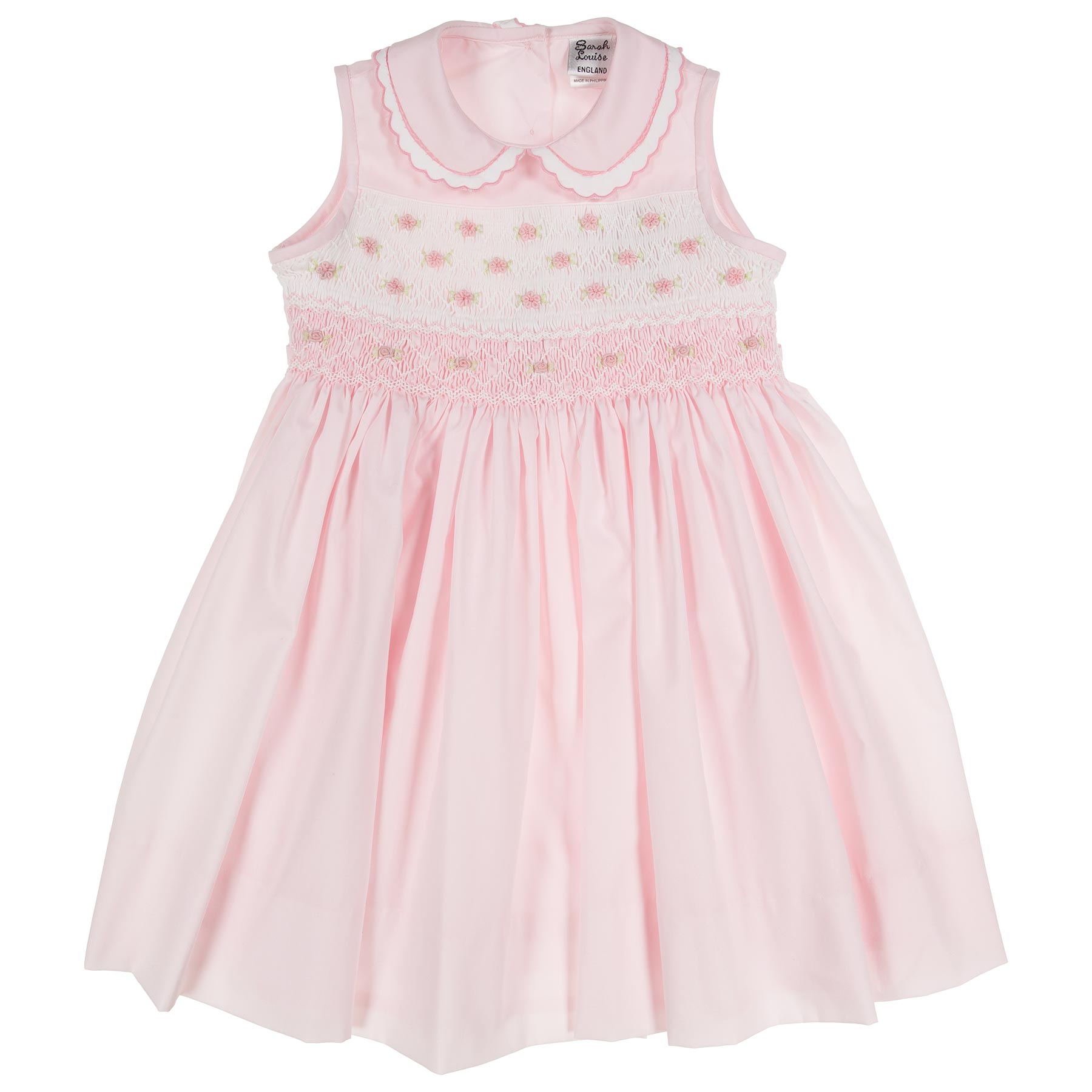 Baby pink dress with white sales collar
