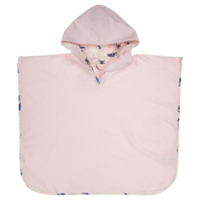 Picture of Purete du... bebe Swimwear Jersey Poncho With Hood - Baby Pink