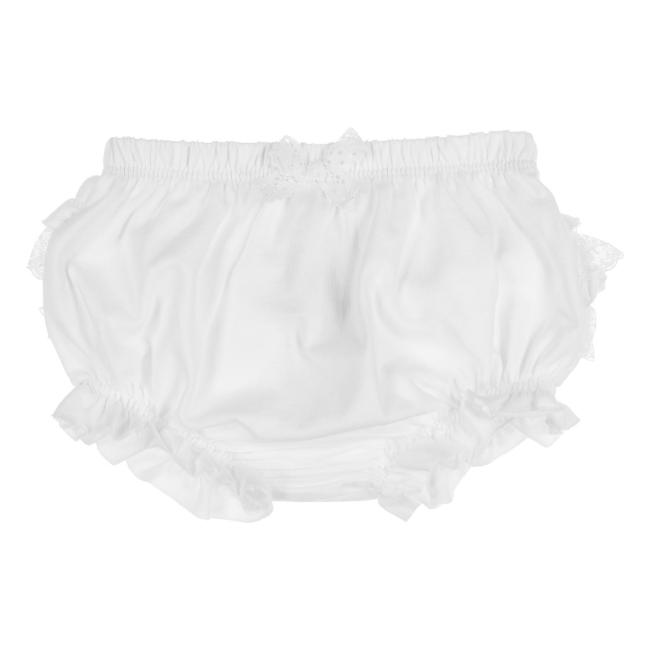 Picture of Mayoral Newborn Girls Frilly Bottom Knickers - White 