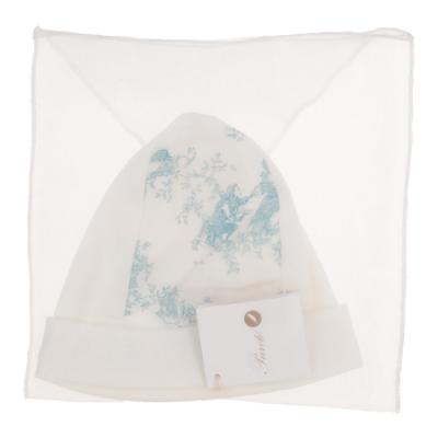 Picture of Purete du... bebe Etoile Beanie  - White Turquoise Blue