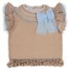 Picture of Rahigo Girls Summer Knit Ruffle Skort & Jumper Set X 2 - Beige Blue 