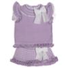 Picture of Rahigo Girls Summer Knit Ruffle Skort & Jumper Set X 2 - Lilac White