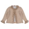 Picture of Rahigo Girls Summer Knit Ruffle Jampants Blouse & Cardigan Set X 3 - Beige Blue